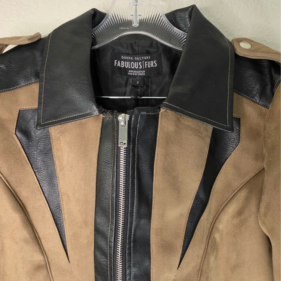 Donna Salyers' Fabulous-Furs Laser Cut Faux Suede Moto Jacket Laser-Cut Design S — image 5 of 8